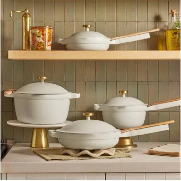 Our Place 13pc nonstick Always Pan Perfect Pot Cookware Set Cream - Limited -NEW - Picture 2 of 8